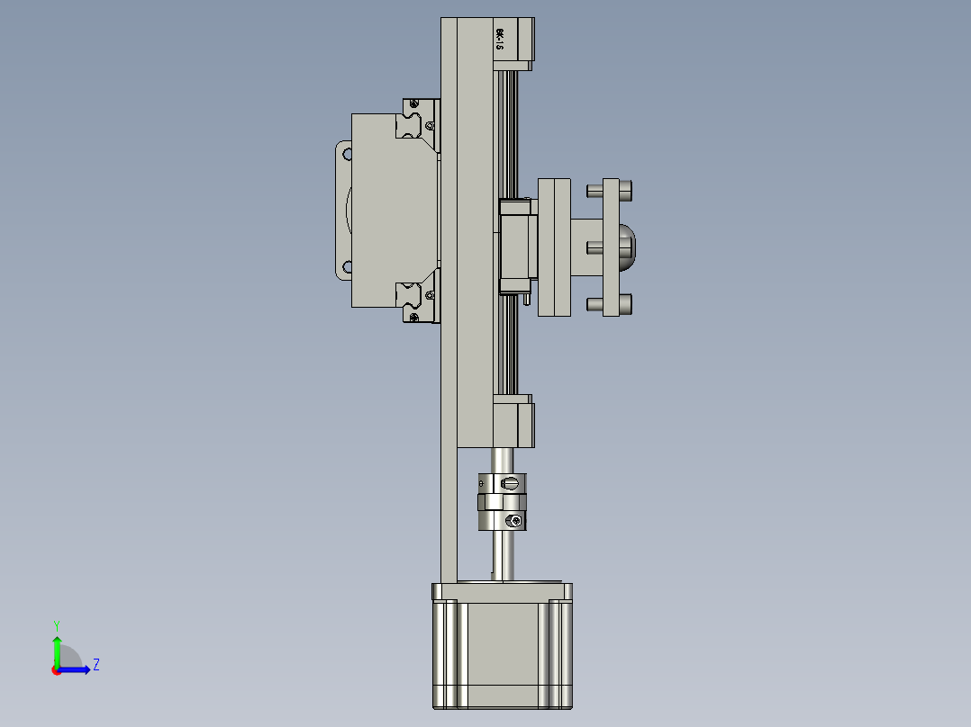 Lathe x-z 车床x-z轴三维图纸 STEP格式左视图
