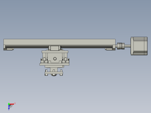 Lathe x-z 车床x-z轴三维图纸 STEP格式俯视缩略图