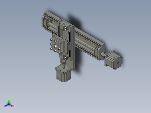 Lathe x-z 车床x-z轴三维图纸 STEP格式正等轴测缩略图
