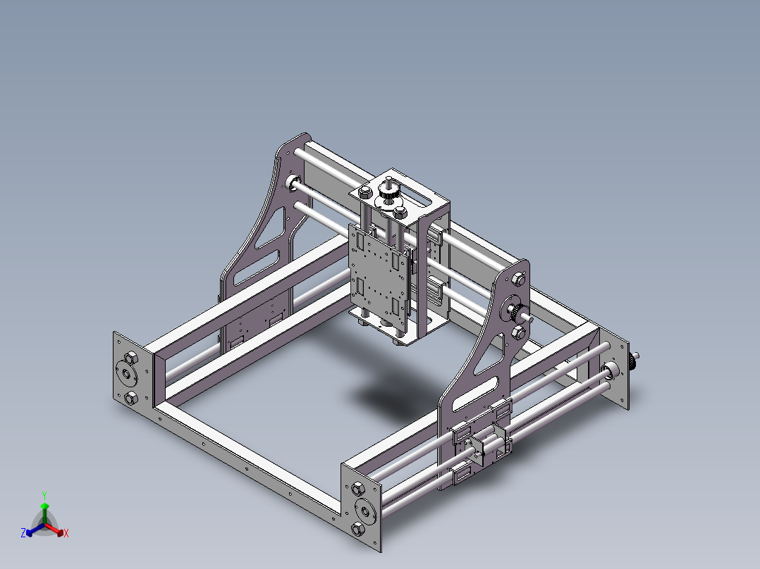 113DIY数控机床正等轴测图