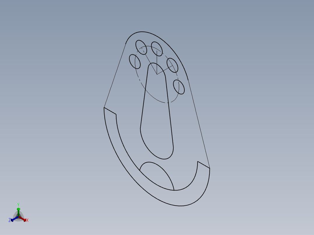 SW建模练习题-exercise 84正等轴测图