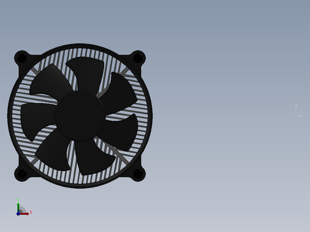 i50C电脑CPU风扇前视图