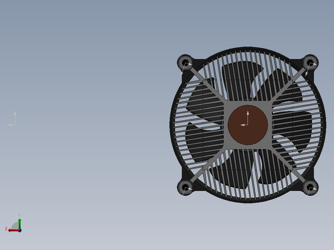 i50C电脑CPU风扇后视图