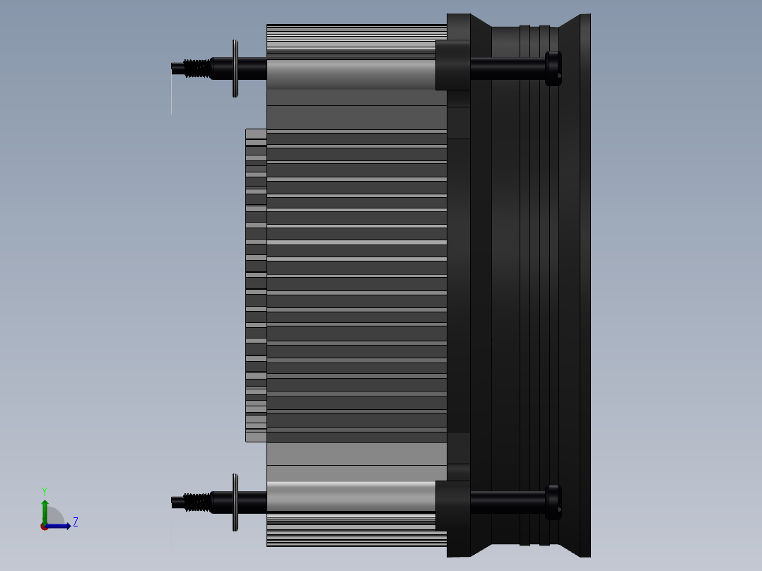 i50C电脑CPU风扇左视图
