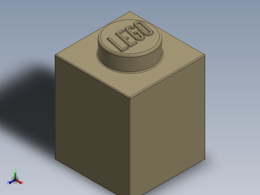 乐高套装 4421基本积木-4113915 - 3005 Brick Yellow -Tan Brick 1 x 1.SLDPRT