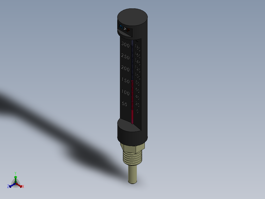 温度计正等轴测图