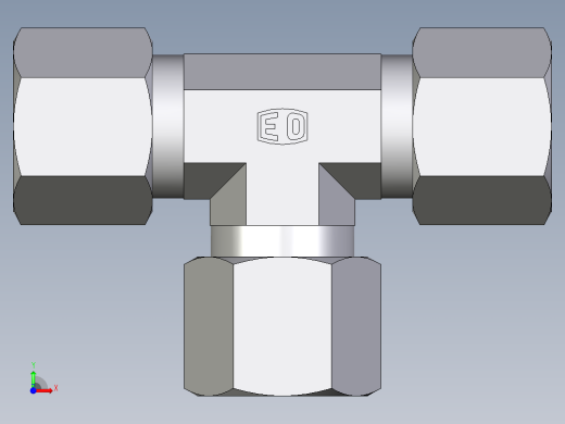 卡套式工业通用硬管接头EO_Union_tee_T10LCF前视缩略图