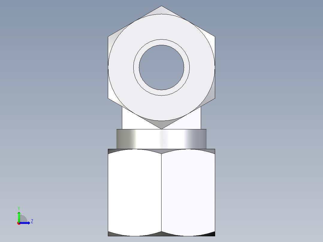 卡套式工业通用硬管接头EO_Union_tee_T10LCF左视图