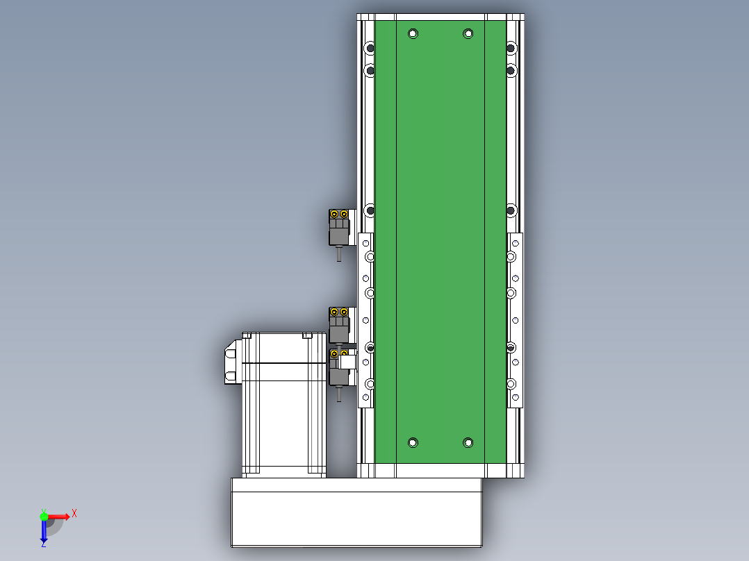 MTH丝杆半封闭模组MT120BS-BR-60俯视图