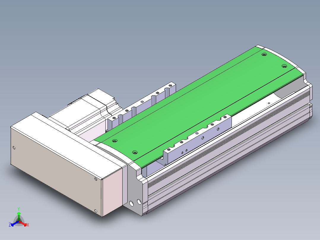 MTH丝杆半封闭模组MT120BS-BR-60正等轴测图
