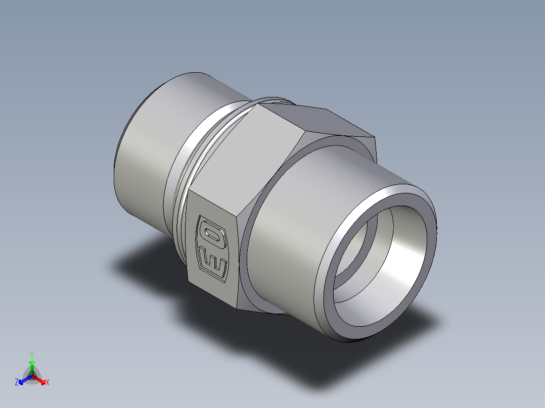 卡套式工业通用硬管接头EO_Male_Stud_connector_GEO16SMOMDCF主视图
