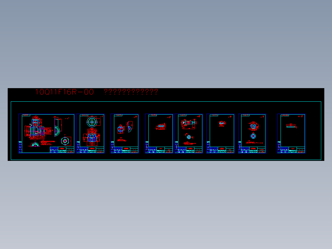 DN10螺纹连接球阀全套零件图纸10Q11F16R-00