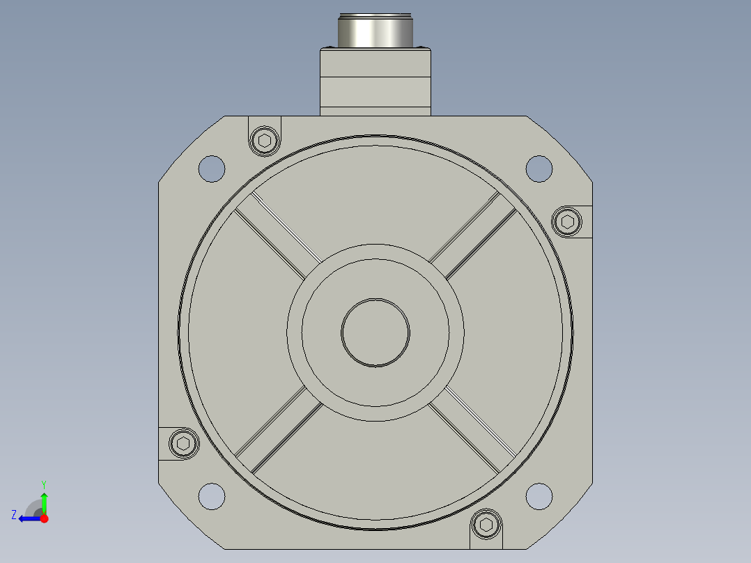 4500W MFME伺服马达右视图