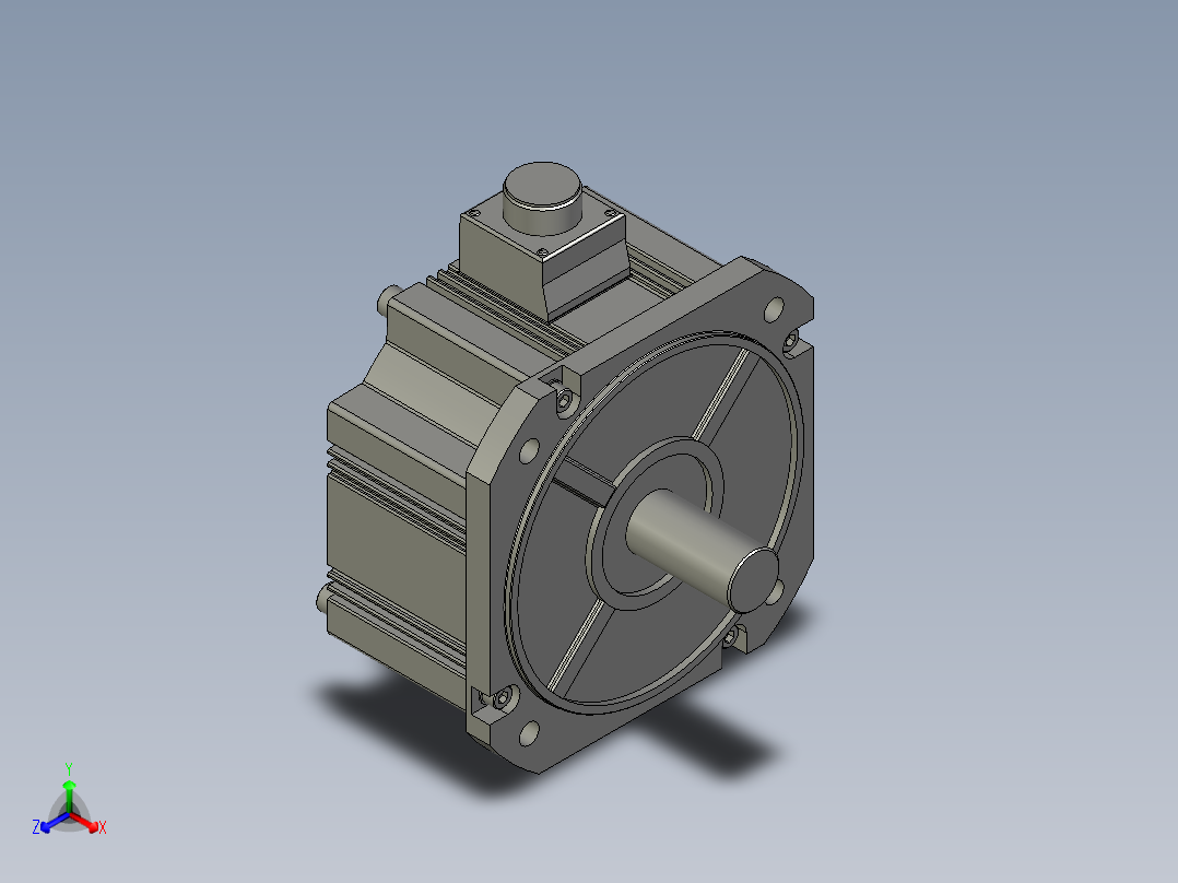 4500W MFME伺服马达正等轴测图