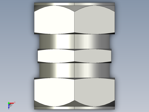 卡套式工业通用硬管接头32_hbu-s俯视缩略图