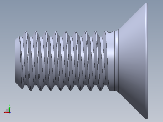 制沉头螺钉-M3_Countersunk_Screw_5.SLDPRT后视缩略图