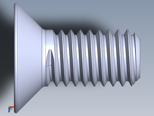 制沉头螺钉-M3_Countersunk_Screw_5.SLDPRT俯视缩略图