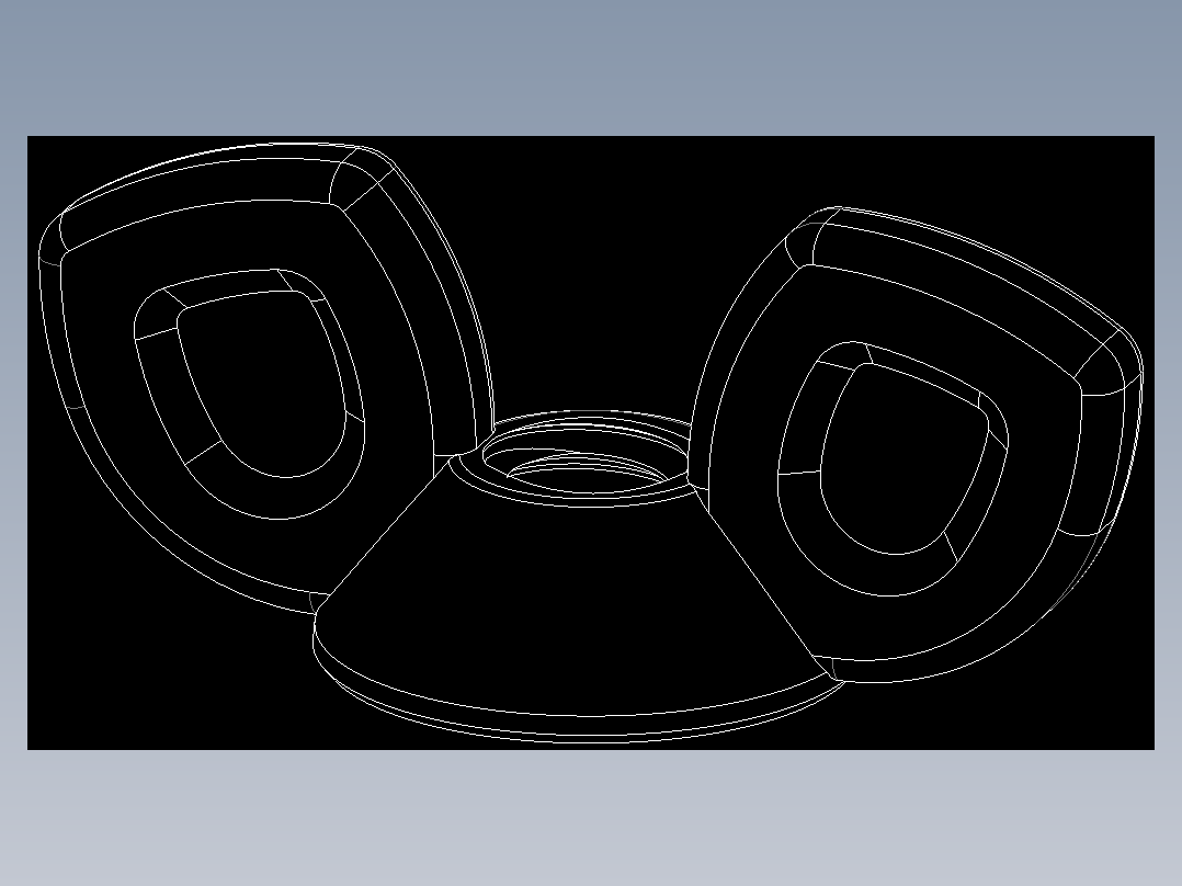 WING NUT 8-32 Thread size 27-64in Base Diameter.DWG