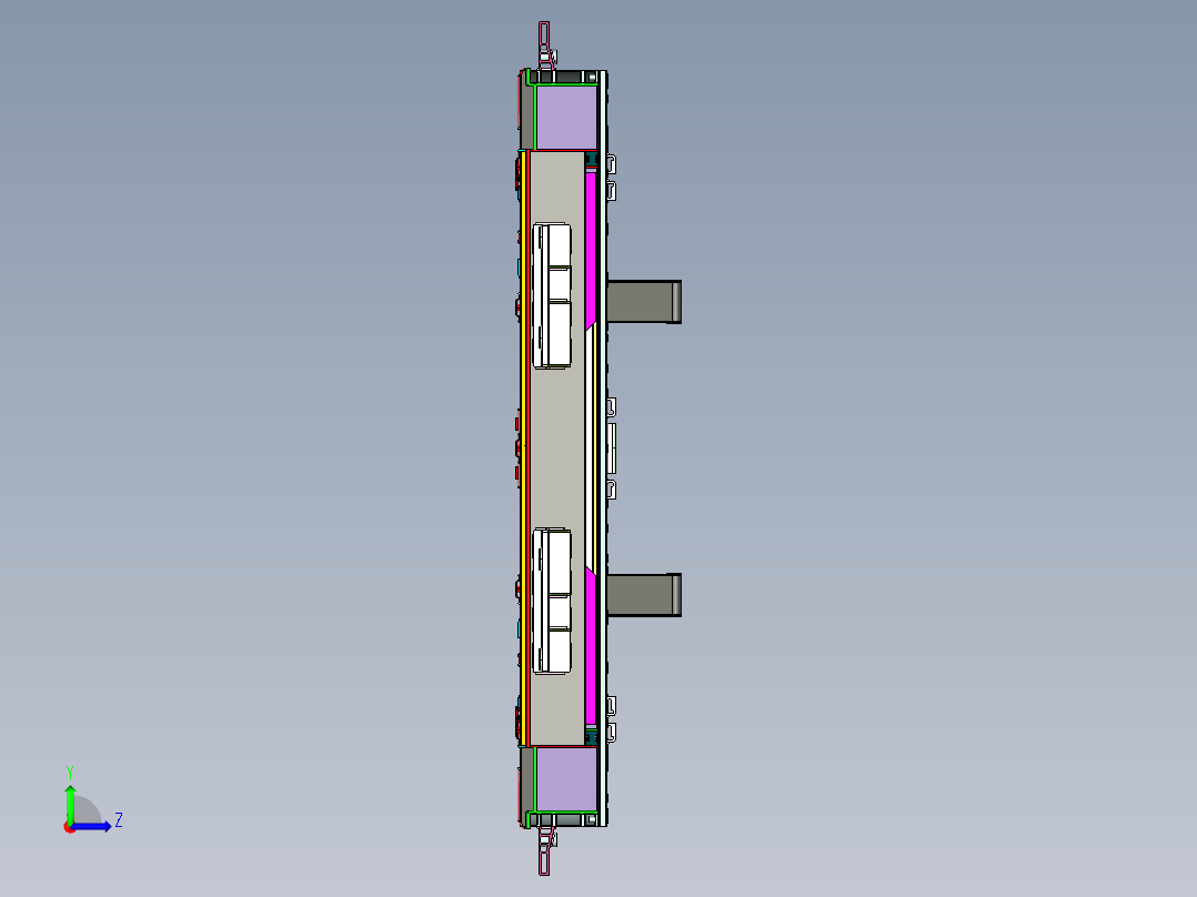 奥迪汽车底盘数模左视图