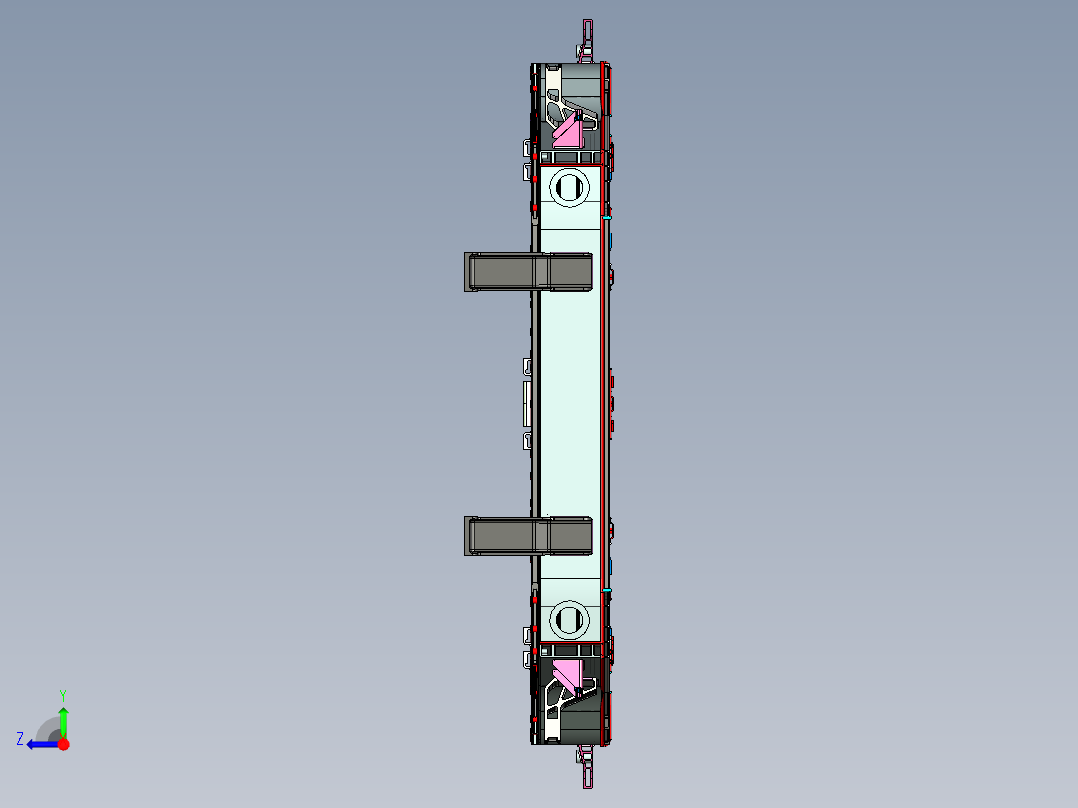 奥迪汽车底盘数模右视图