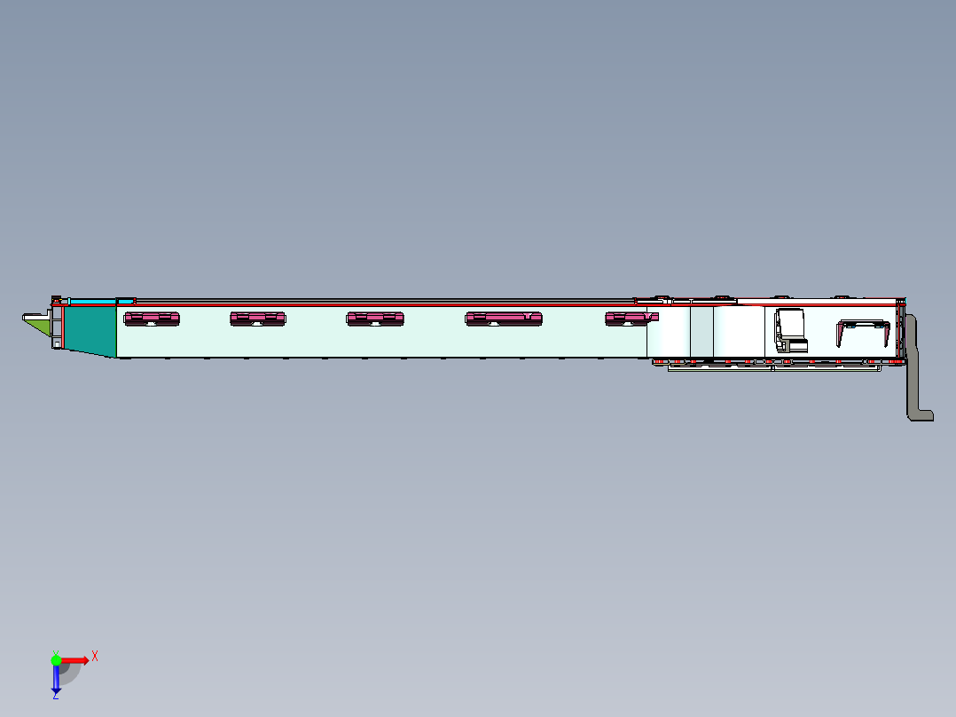 奥迪汽车底盘数模俯视图