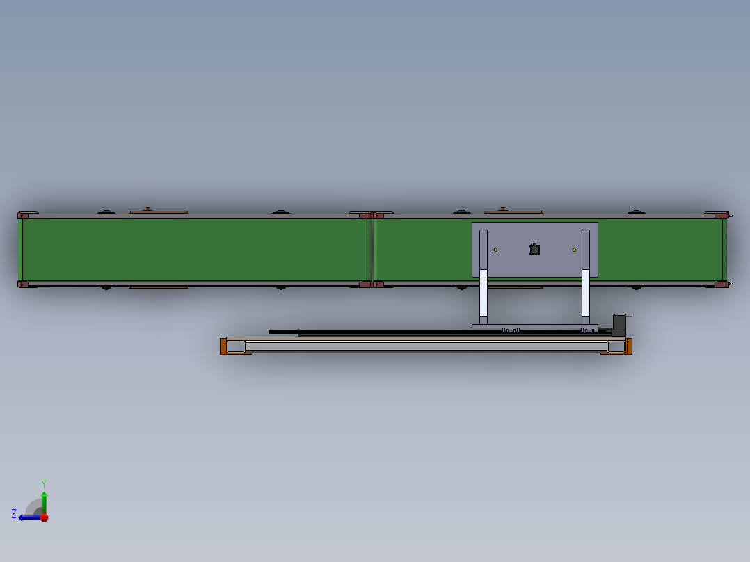 流水线压膜机sw18可编辑右视图