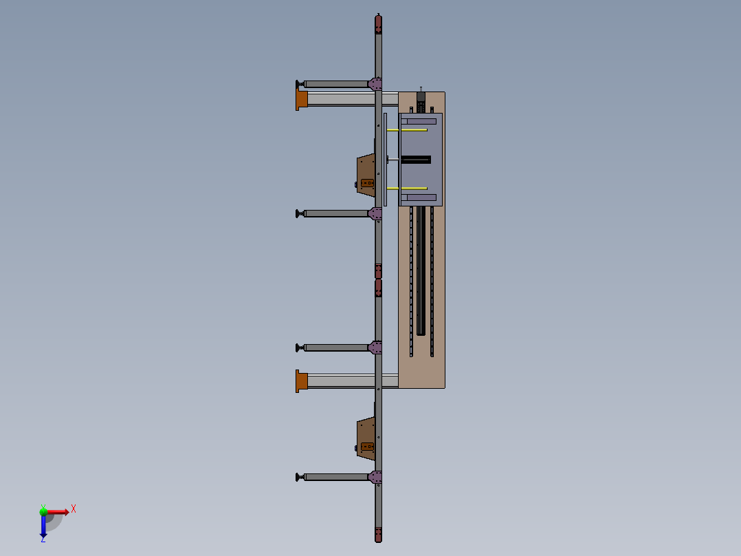 流水线压膜机sw18可编辑俯视图