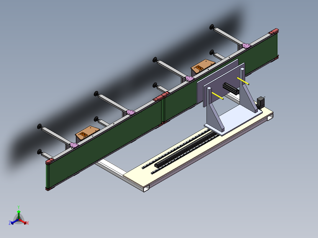 流水线压膜机sw18可编辑正等轴测图