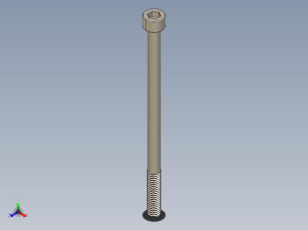 Screw_DIN_912_M6x100_A2.STEP公制内六角螺钉主视图