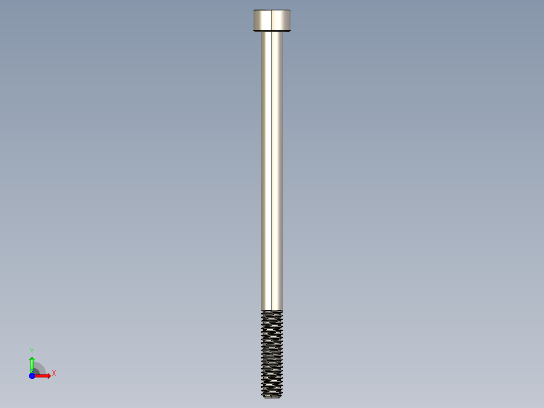 Screw_DIN_912_M6x100_A2.STEP公制内六角螺钉前视图
