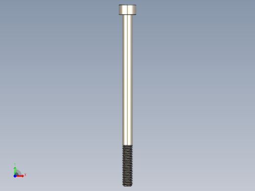Screw_DIN_912_M6x100_A2.STEP公制内六角螺钉前视缩略图