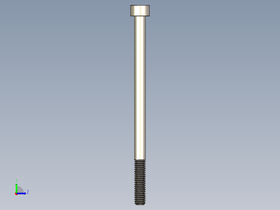 Screw_DIN_912_M6x100_A2.STEP公制内六角螺钉左视图