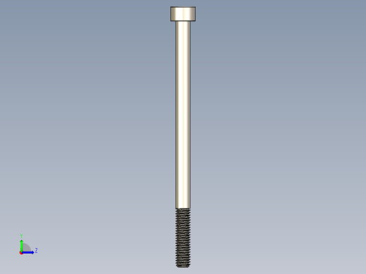 Screw_DIN_912_M6x100_A2.STEP公制内六角螺钉左视缩略图