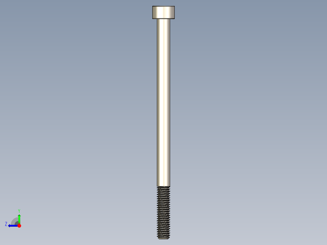 Screw_DIN_912_M6x100_A2.STEP公制内六角螺钉右视图