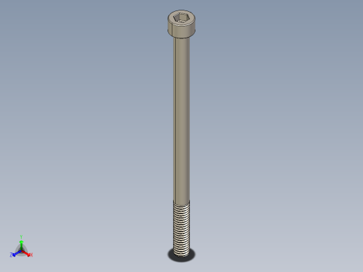 Screw_DIN_912_M6x100_A2.STEP公制内六角螺钉正等轴测缩略图