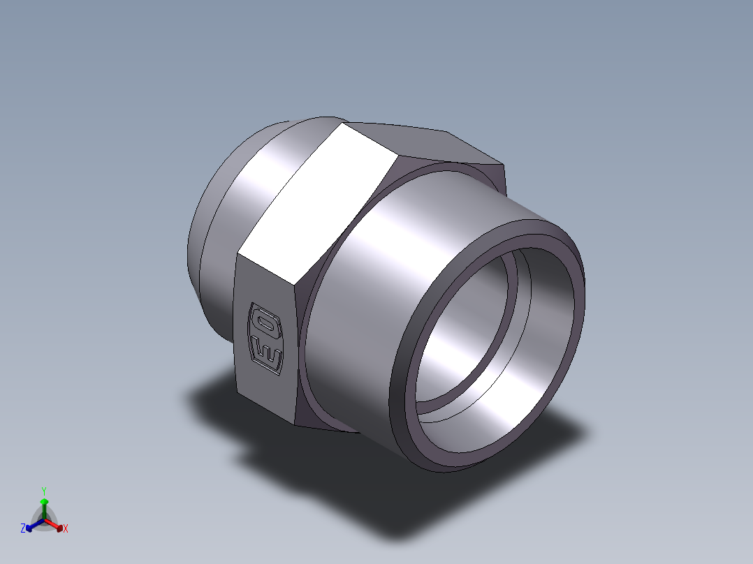 焊接直接头、1CW-30-22正等轴测图