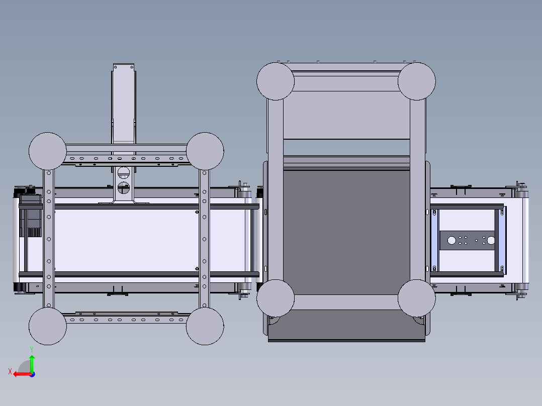 重量检测机后视图