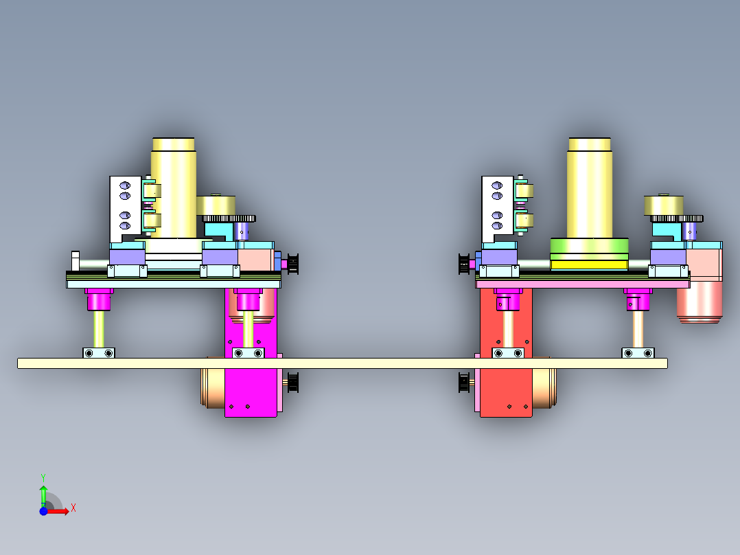 圆杯旋转设备设计前视图