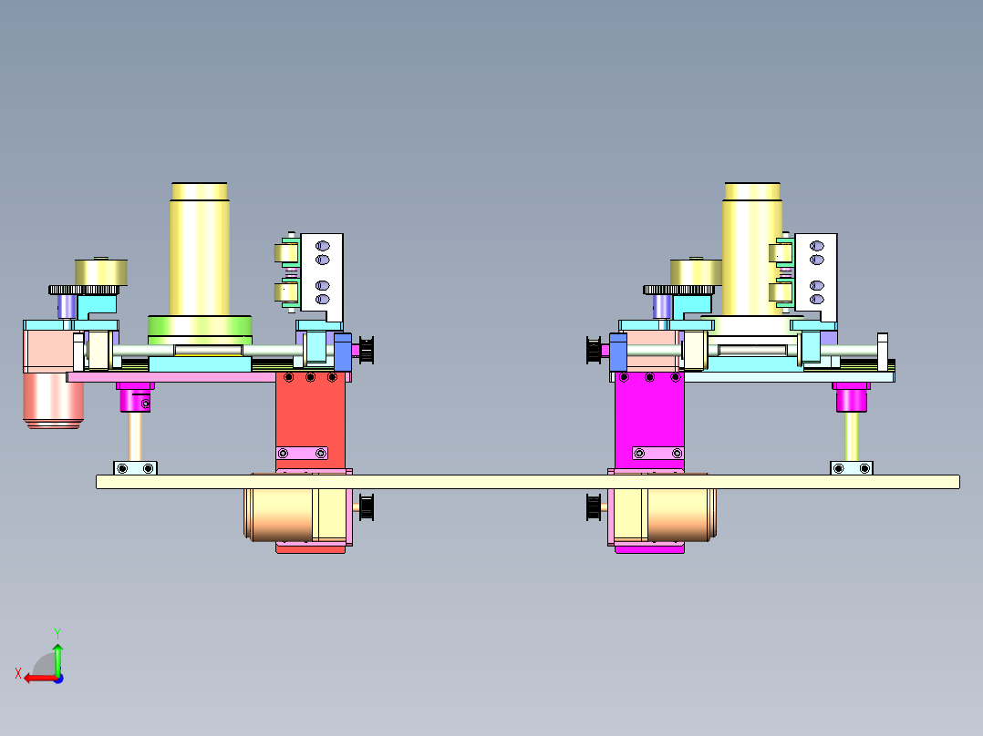 圆杯旋转设备设计后视图