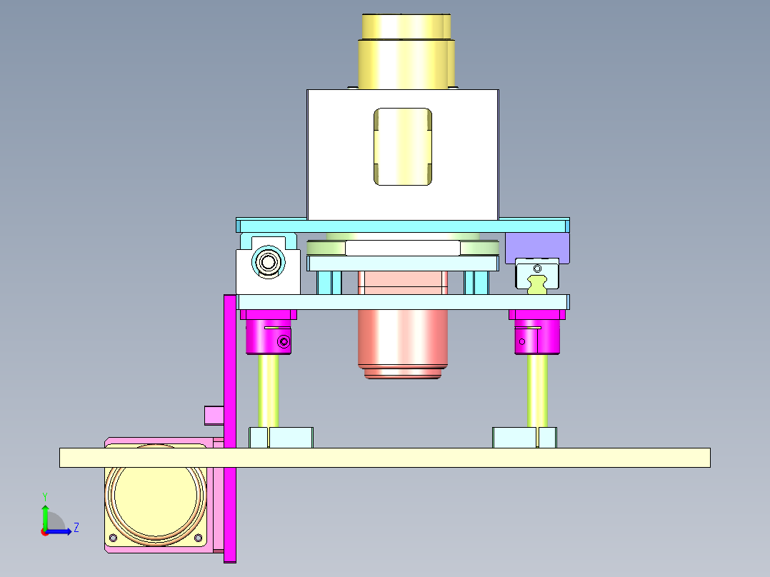 圆杯旋转设备设计左视图
