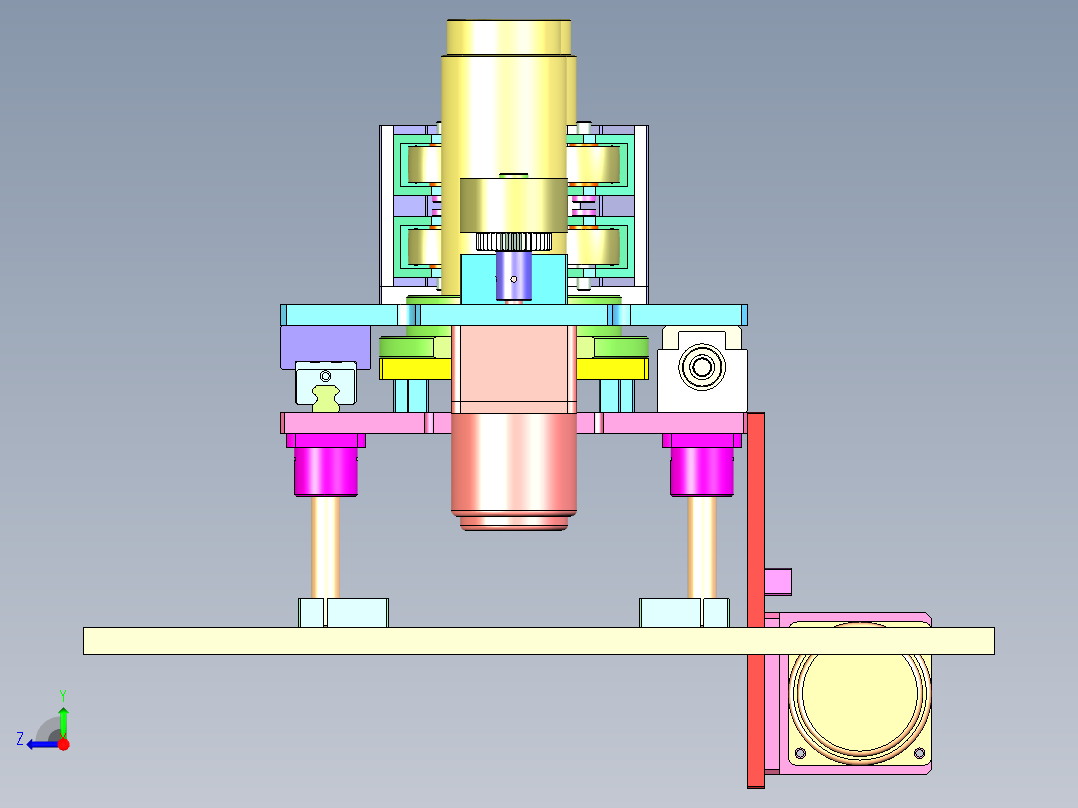 圆杯旋转设备设计右视图