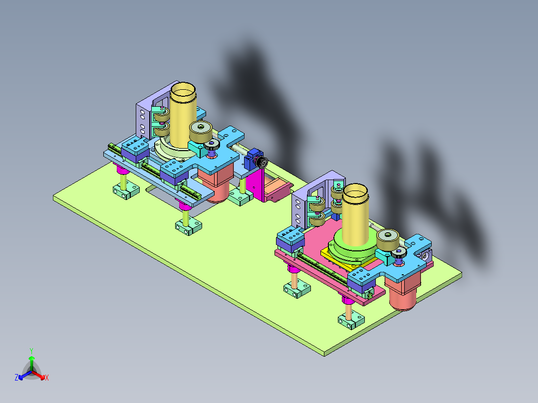 圆杯旋转设备设计正等轴测图