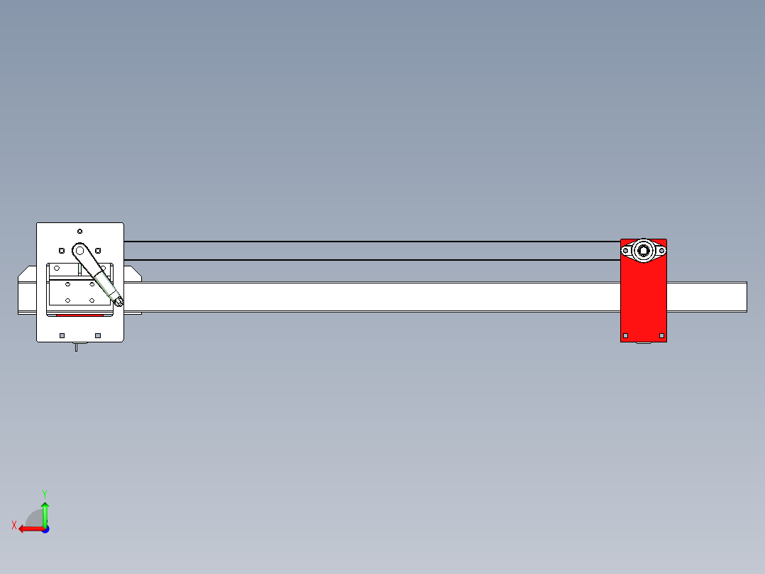 同步夹紧机构后视图