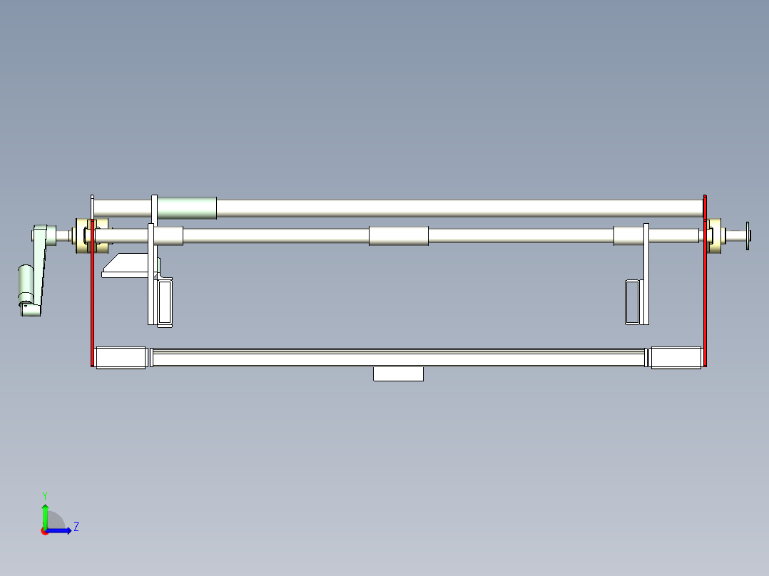 同步夹紧机构左视图