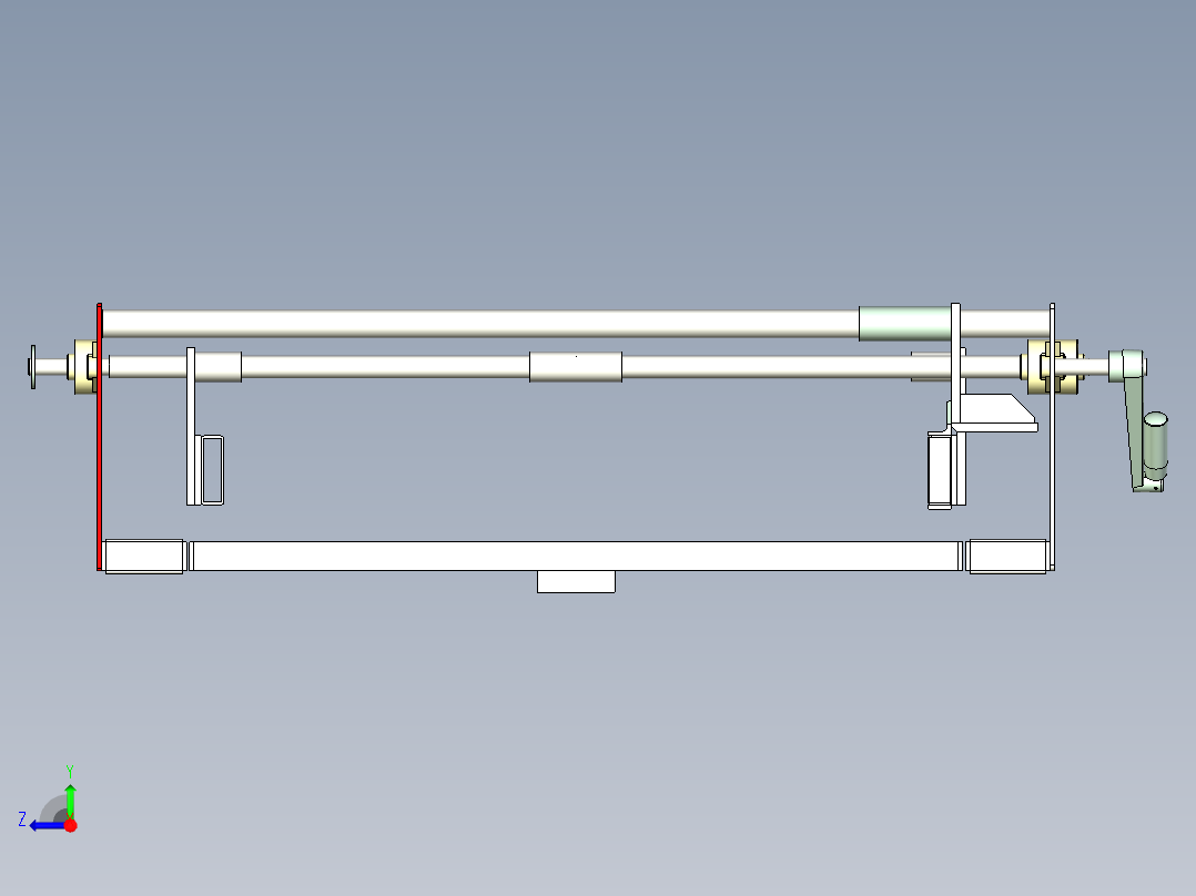 同步夹紧机构右视图
