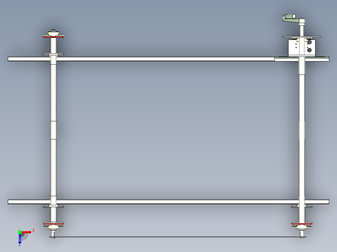 同步夹紧机构俯视图