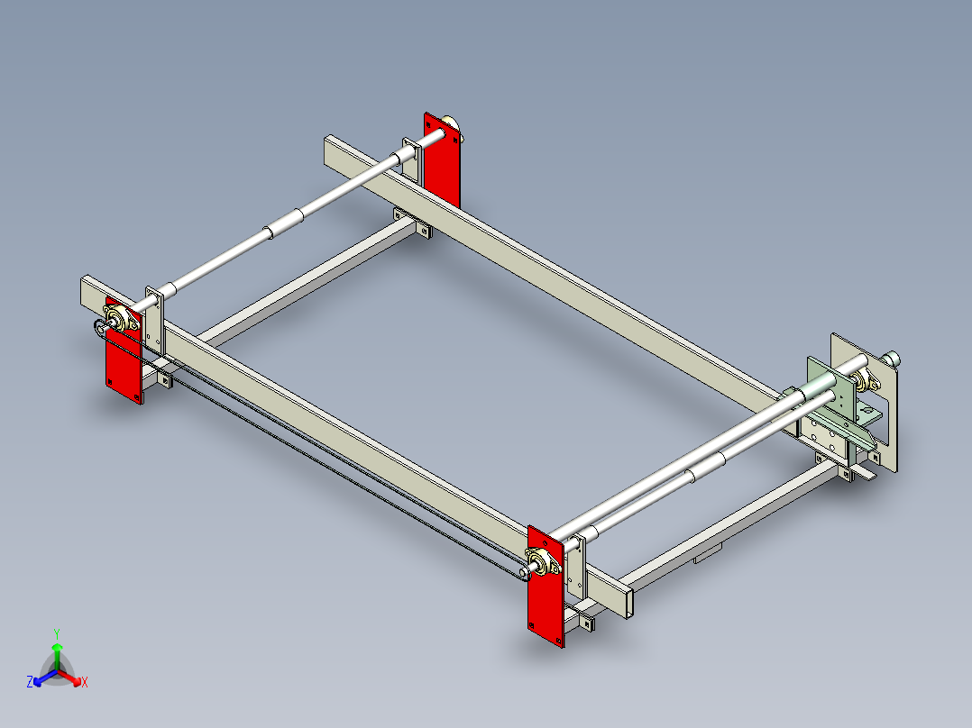 同步夹紧机构正等轴测图