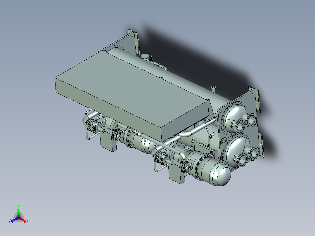 污水净化设备正等轴测图