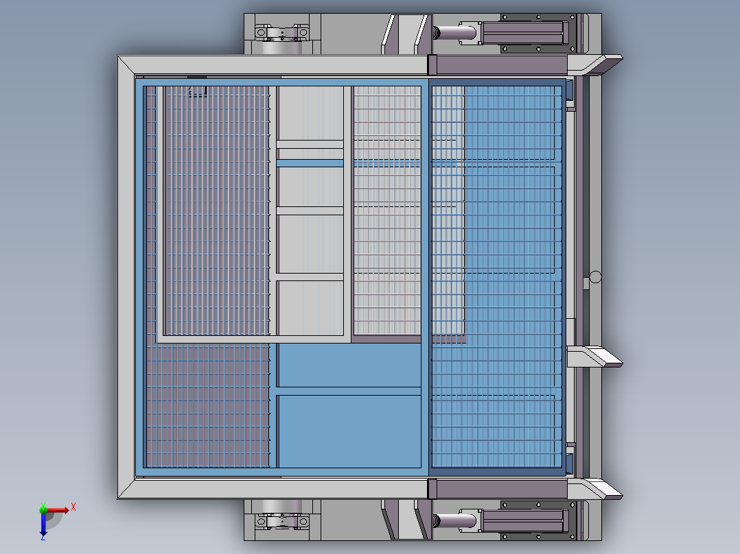 货架、倾斜物料框俯视图