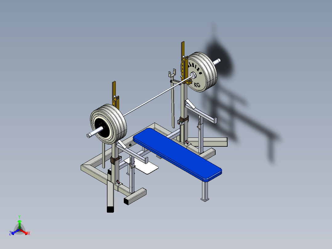 健身器材(19)正等轴测图